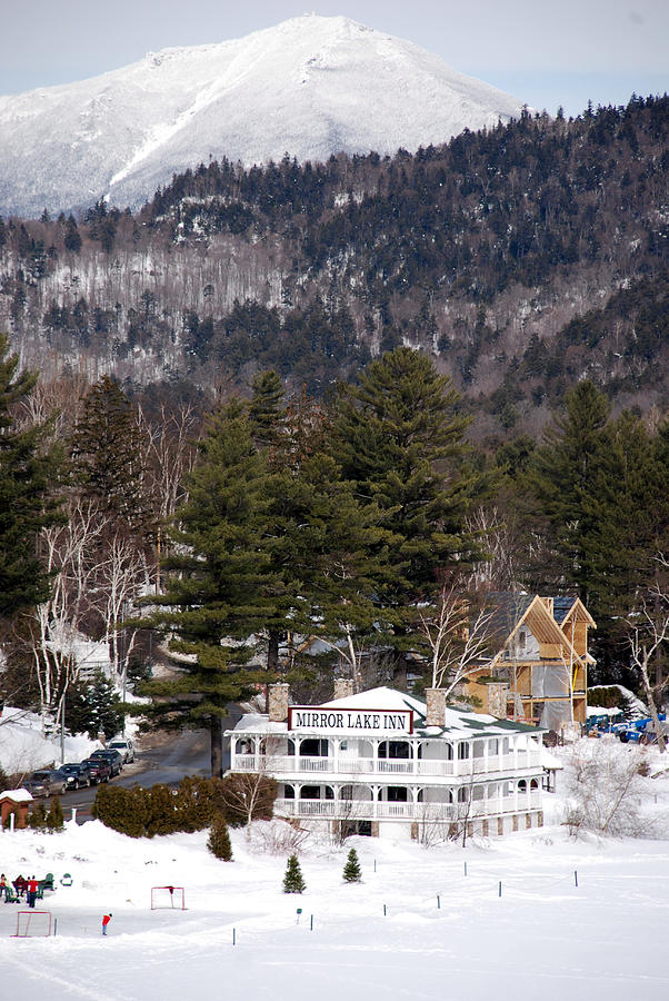 Nature Photograph - Whiteface and Mirror Lake Inn by John Schneider