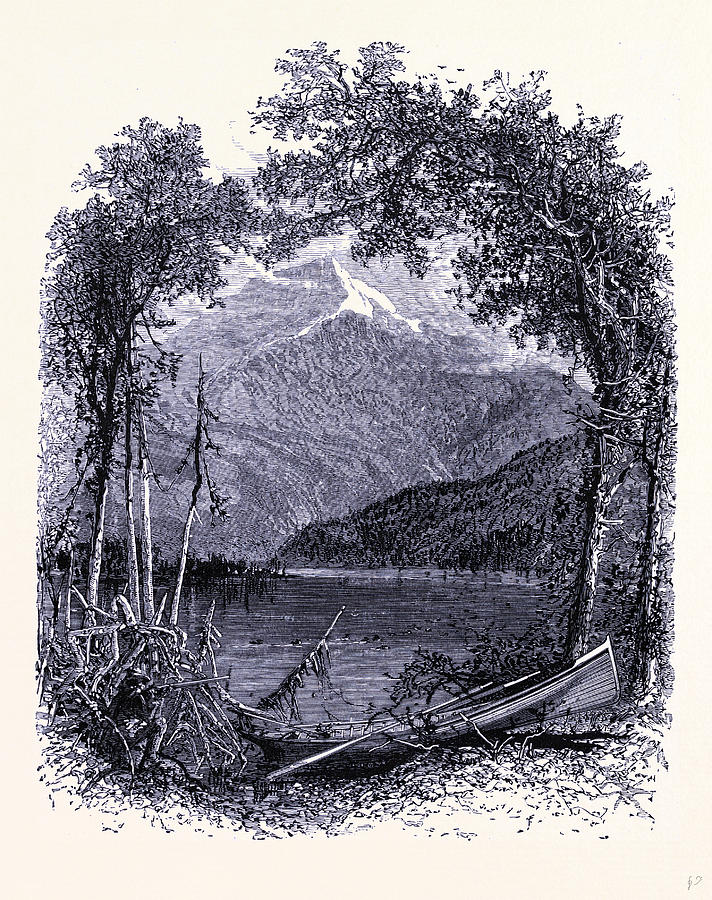 Whiteface Seen From Lake Placid United States Of America Drawing by ...