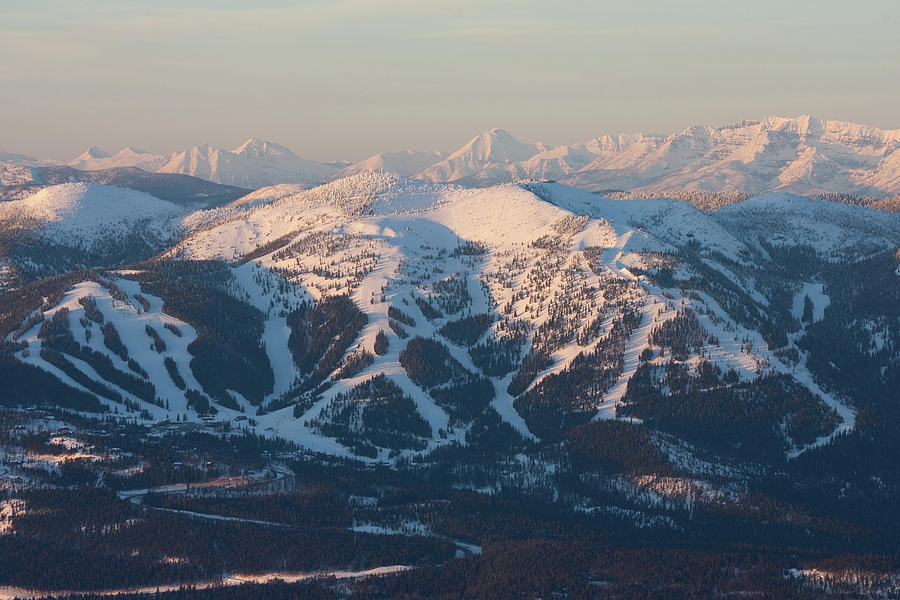 Whitefish Mountain Resort At Sunset Photograph by Craig Moore Whitefish Mountain Resort At Sunset Photograph by Craig Moore