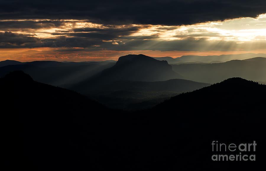 Whiteside Mountain Silhouette Photograph by David Oppenheimer