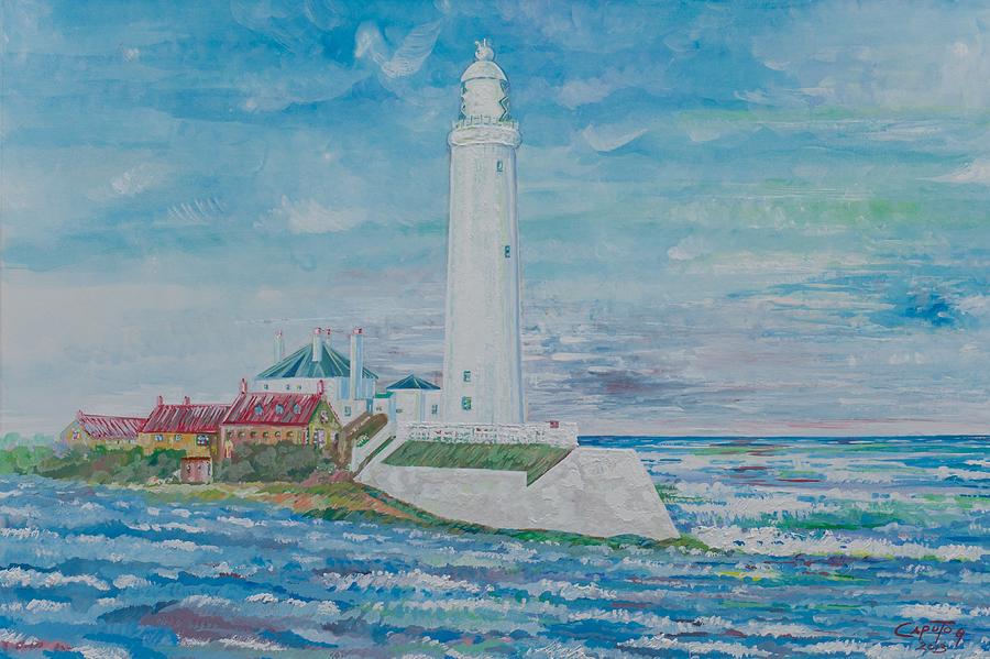Whitley Bay - England Painting by Giovanni Caputo