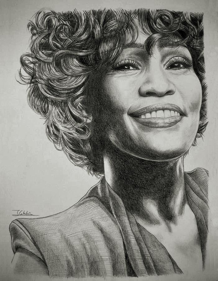 Whitney Houston Drawing by Jesus Catalan