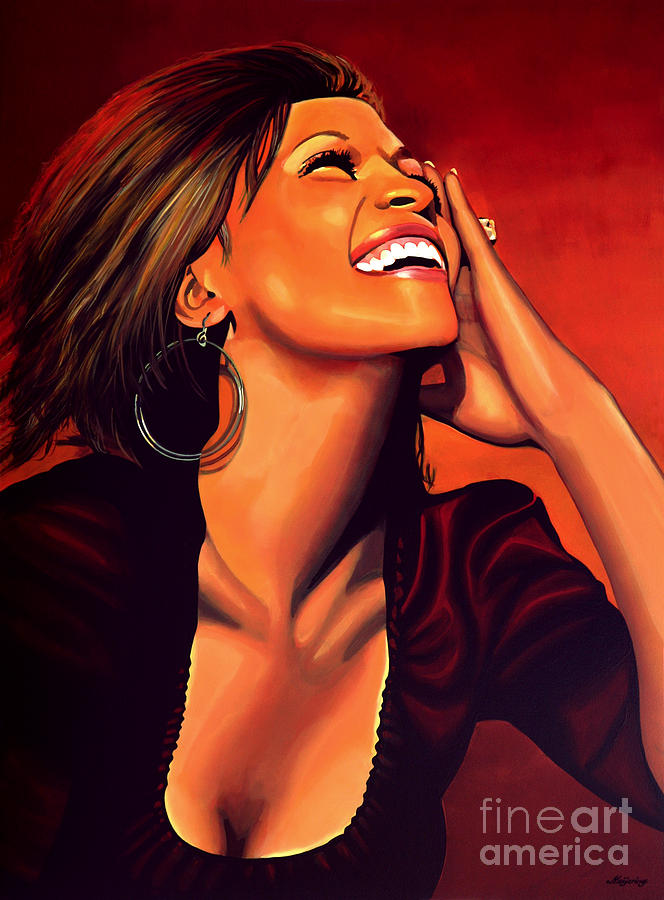 Whitney Houston Painting by Paul Meijering