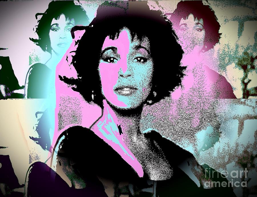 Whitney Houston Sing For Me Again Painting by Saundra Myles