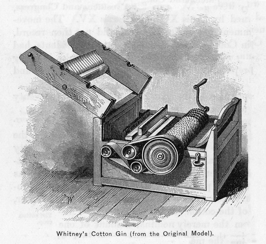 Whitney's Cotton Gin Which Enabled Drawing by Mary Evans Picture