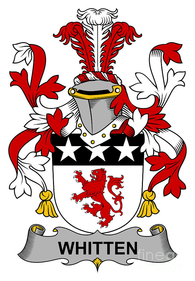 Whitten Coat Of Arms Irish Digital Art By Heraldry - Pixels