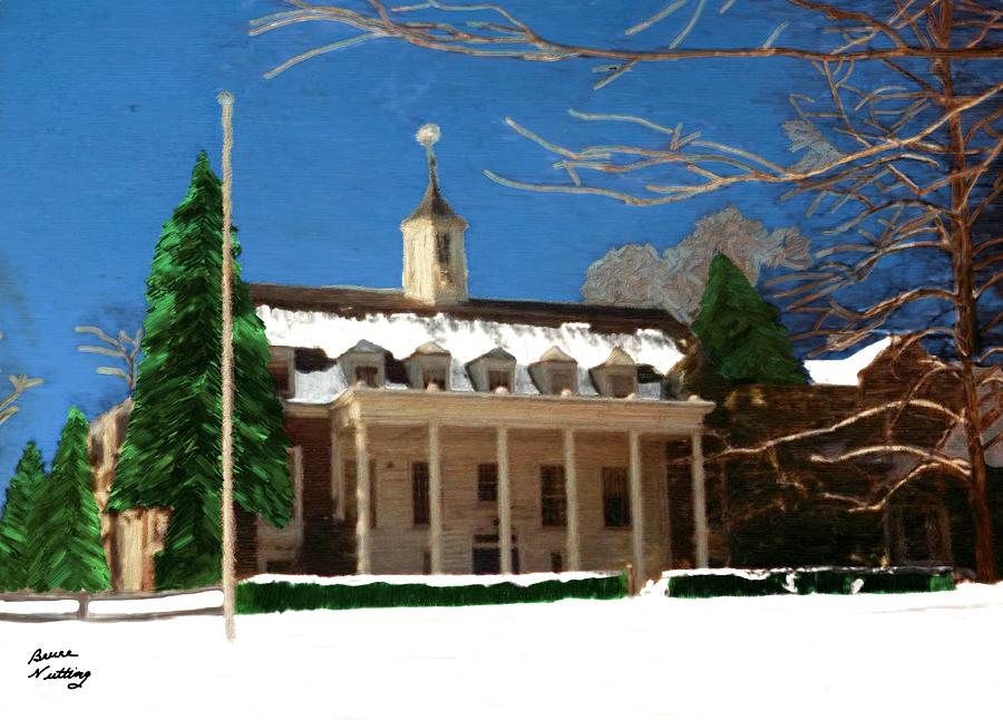 Whittle Hall in the Winter Painting by Bruce Nutting