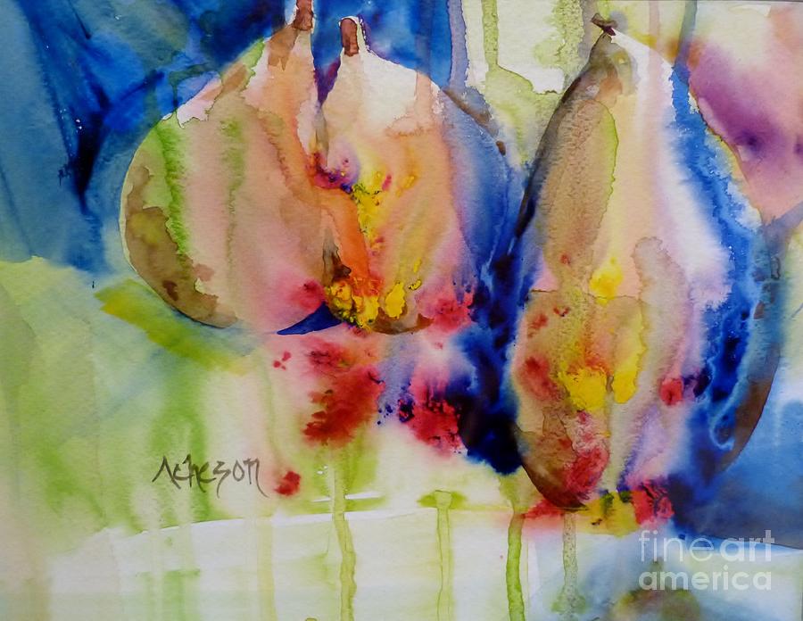 Who Ever Heard of Blue Pears Painting by Donna Acheson-Juillet
