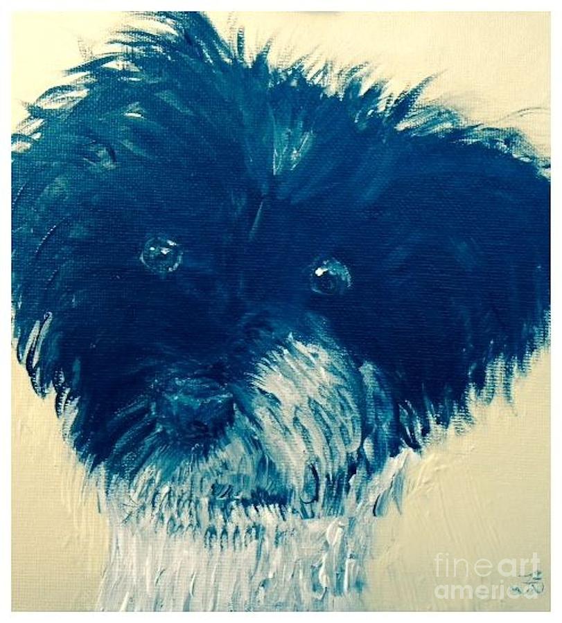 Dog Painting - Who Me by John Walther