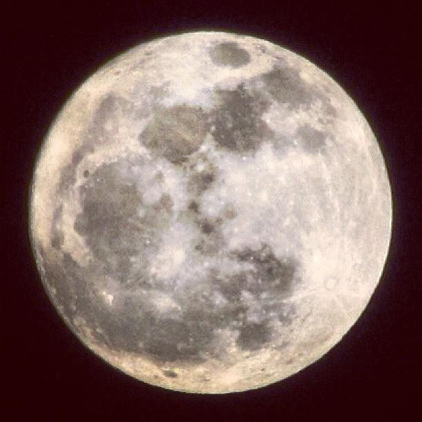Fullmoon Photograph - Whoa! Full Moon Tonight #fullmoon #moon by Lisa Thomas