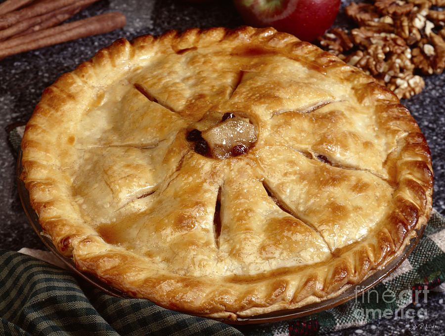 Food Photograph - Whole Apple Pie by Iris Richardson