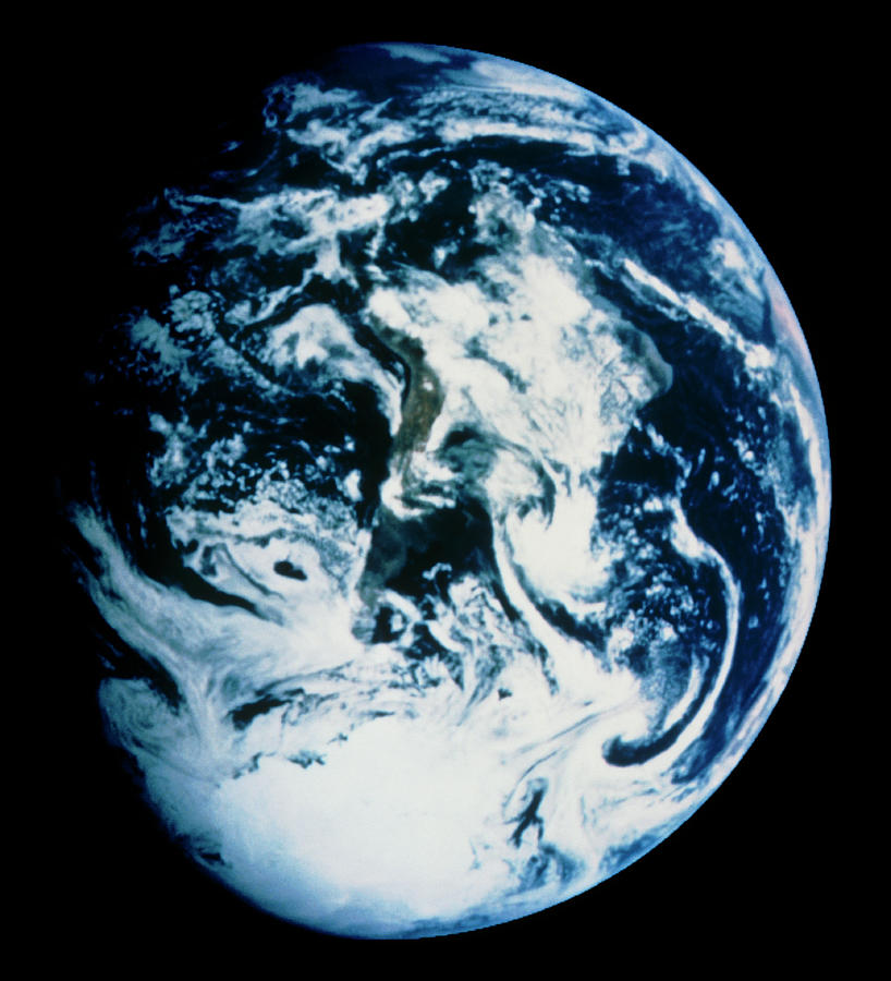 Whole Earth Colour Image From Galileo Spacecraft Photograph by Nasa/science Photo Library