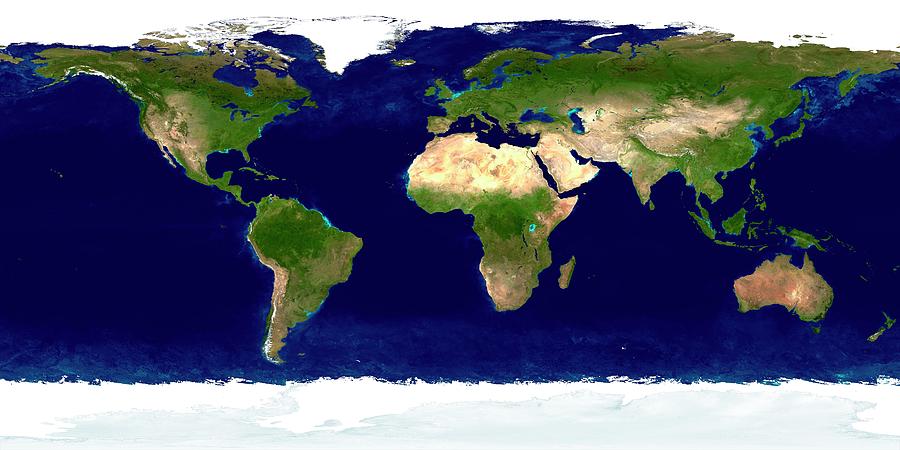 Whole Earth Map Photograph by Nasa/science Photo Library Fine Art America