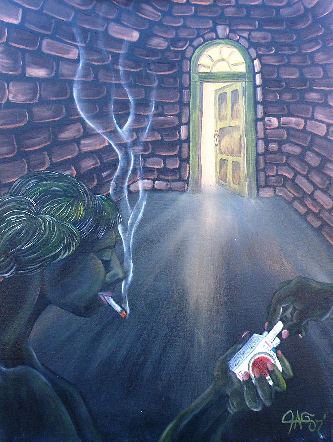 Whores In The Alley Smoking Their Luck Strikes Painting by The GYPSY