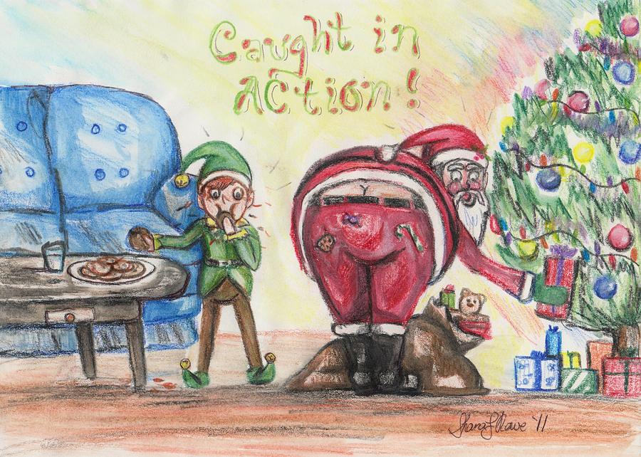 Whos Been Eating Your Cookies? Drawing by Shana Rowe Jackson