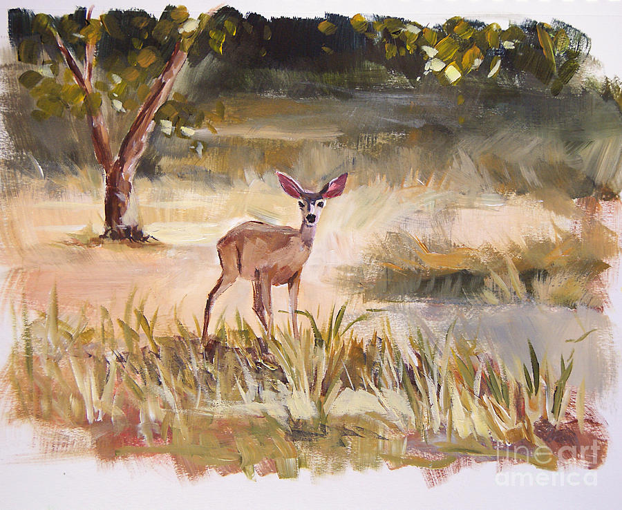 Nature Painting - Whos There by Jennifer Beaudet