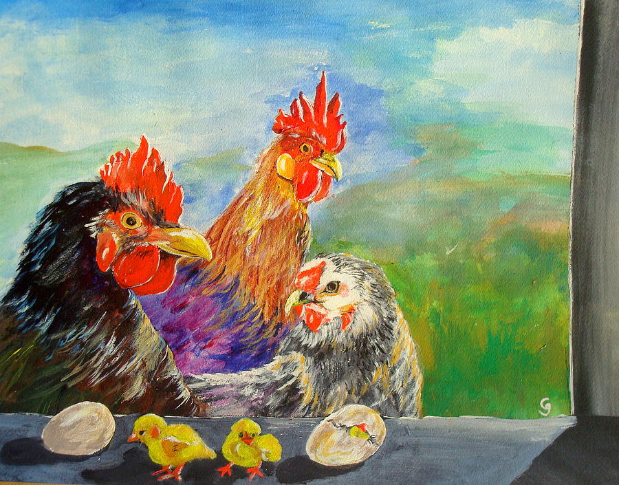 Whose Egg isThat Painting by Cheryl Nancy Ann Gordon