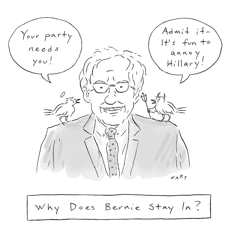 Why Does Bernie Stay Drawing by Kim Warp Why Does Bernie Stay Drawing by Kim Warp
