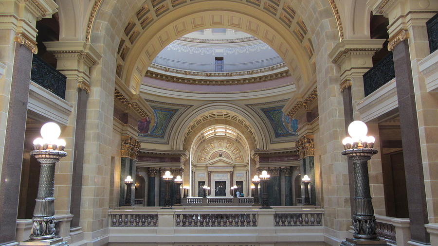WI State Capitol Architecture 3 Photograph by Anita Burgermeister