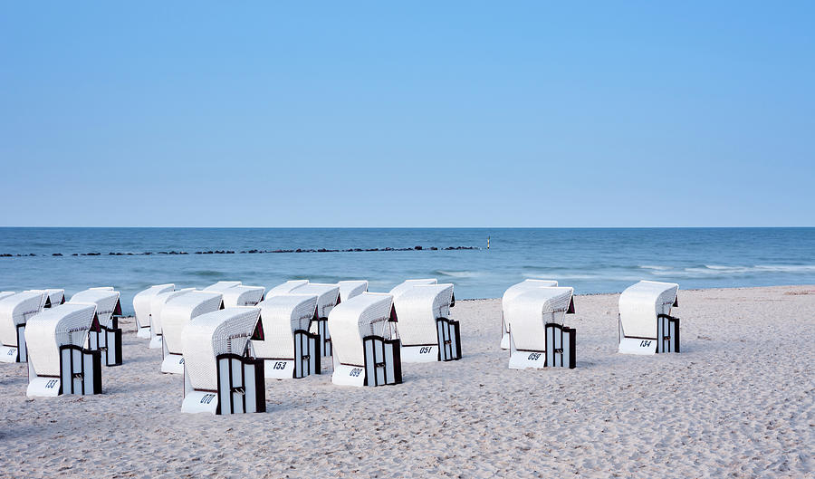 Wicker Beach Chairs Photograph by Jorg Greuel