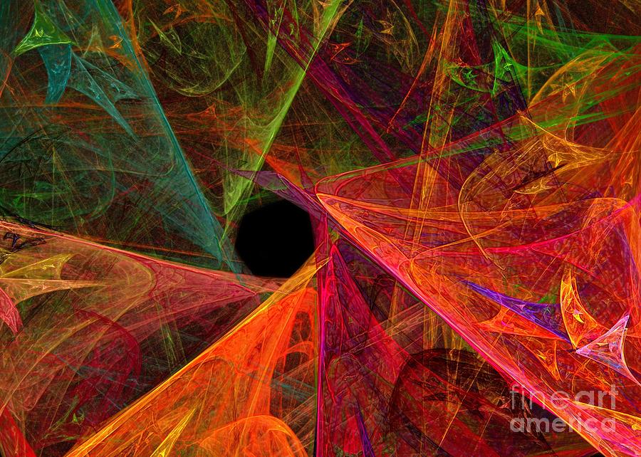 Abstract Digital Art - Wide Eye Color Delight by Andee Design
