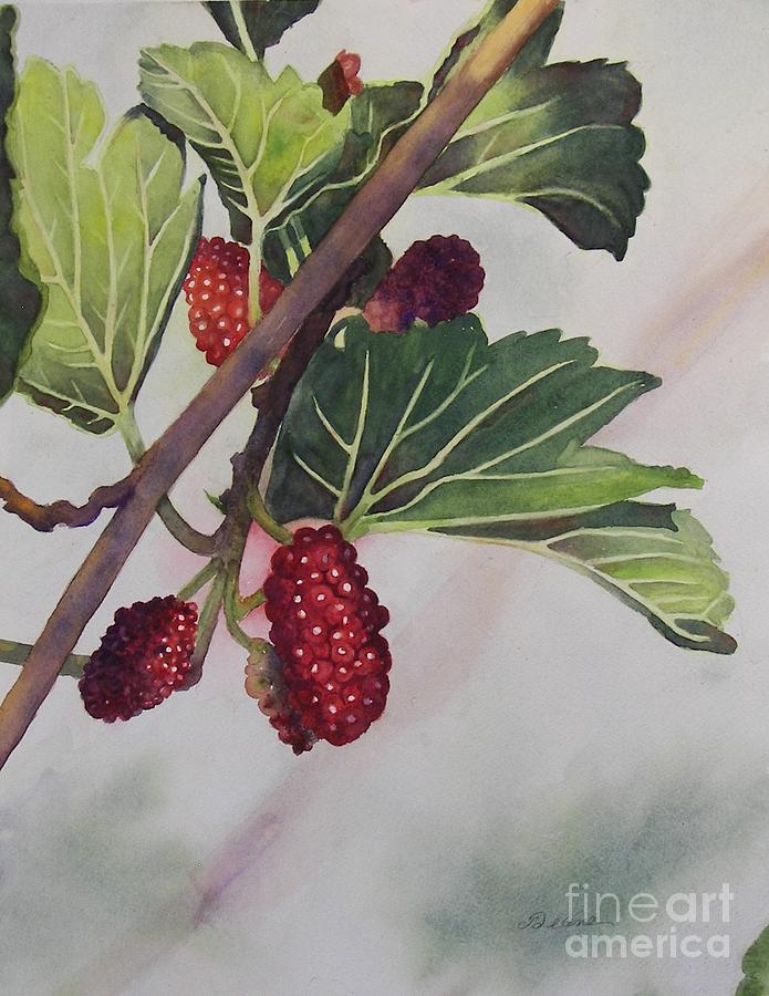 Wide Mulberries Painting by Deane Locke