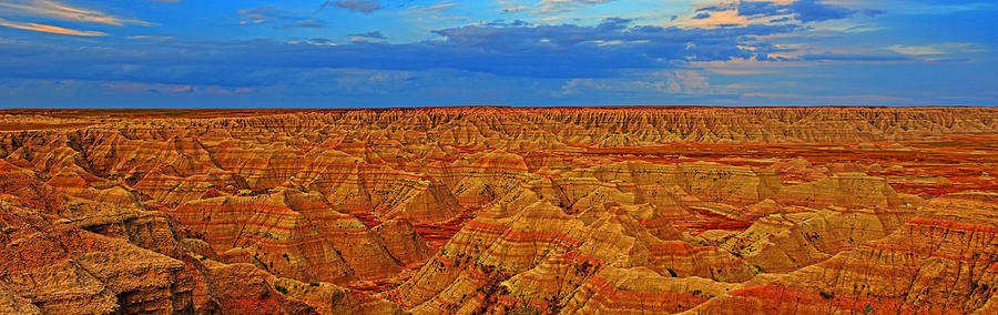 Wide view of badlands Photograph by Jim Boardman