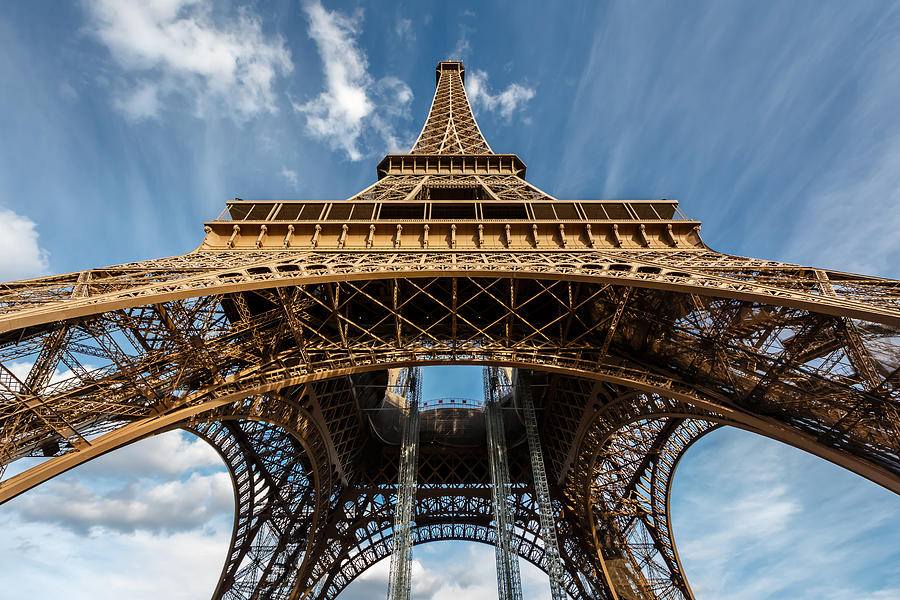 Wide View of Eiffel Tower from the Ground Paris France Photograph by ...