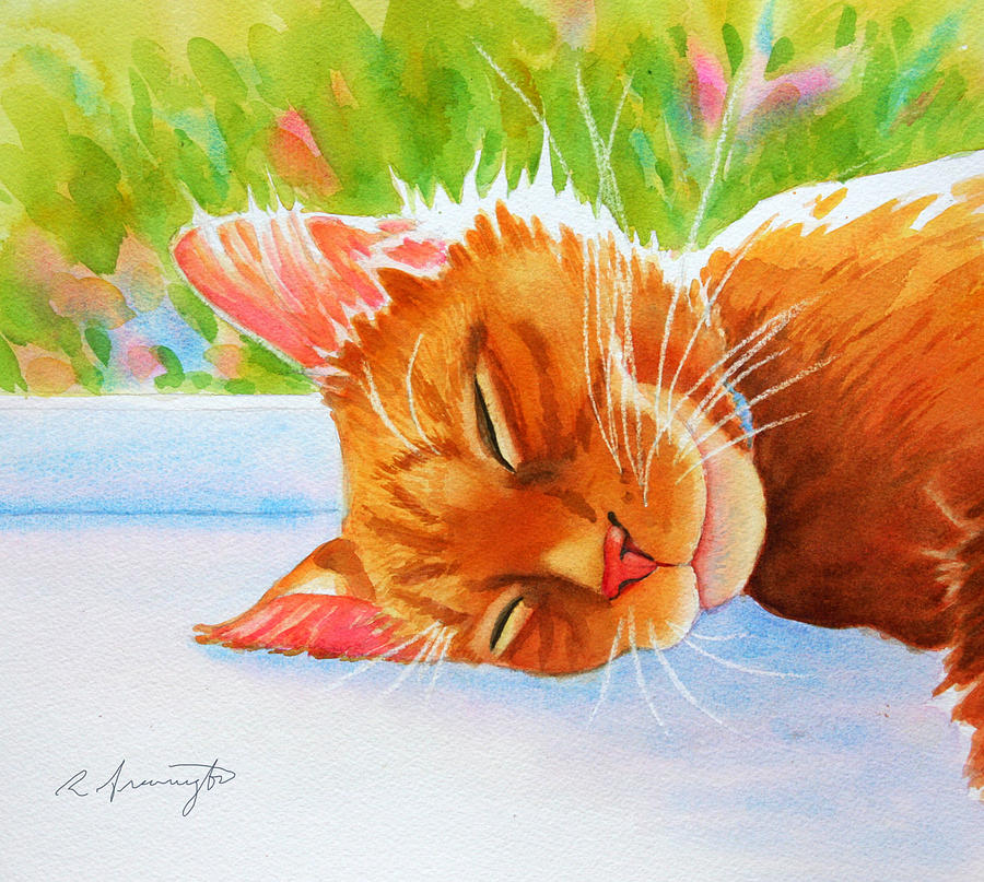 Widget On The Windowsill Painting By Rachel Armington