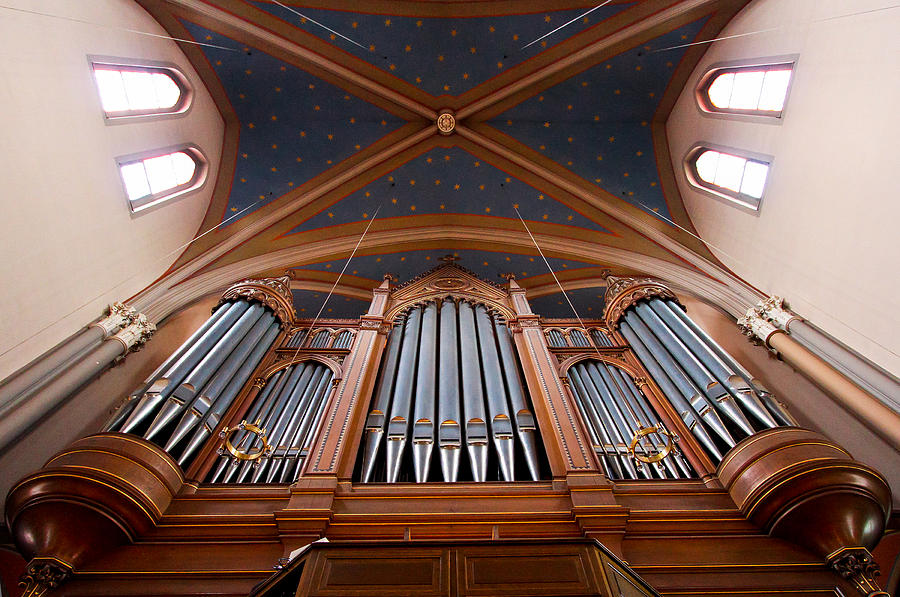 Music Photograph - Wiesbaden Marktkirche organ by Jenny Setchell