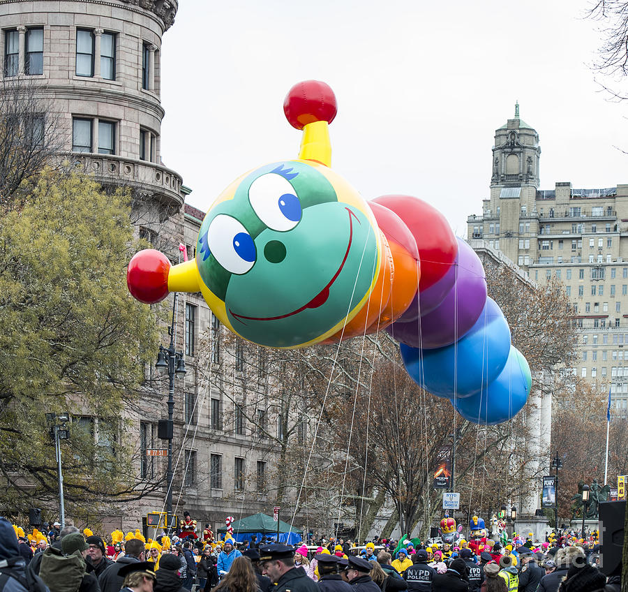 Wiggle Worm Balloon at Macys Thanksgiving Day Parade Photograph by David Oppenheimer