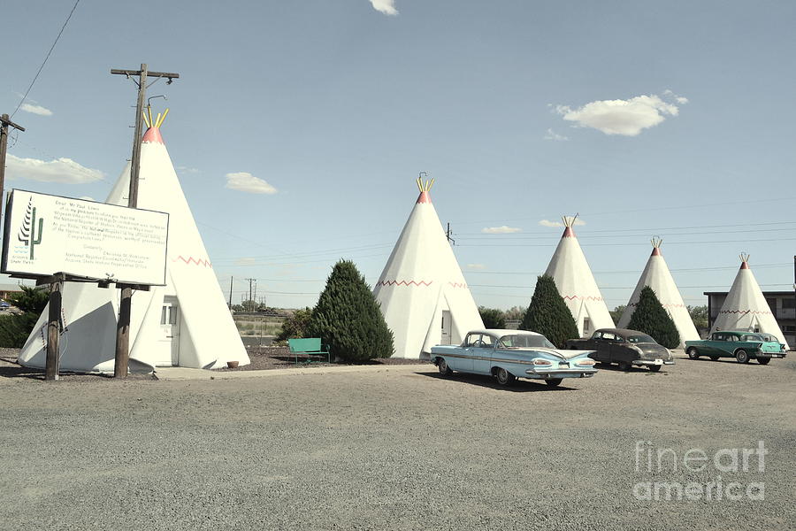 Vintage Photograph - Wigwams in Arizona by Cat Rondeau