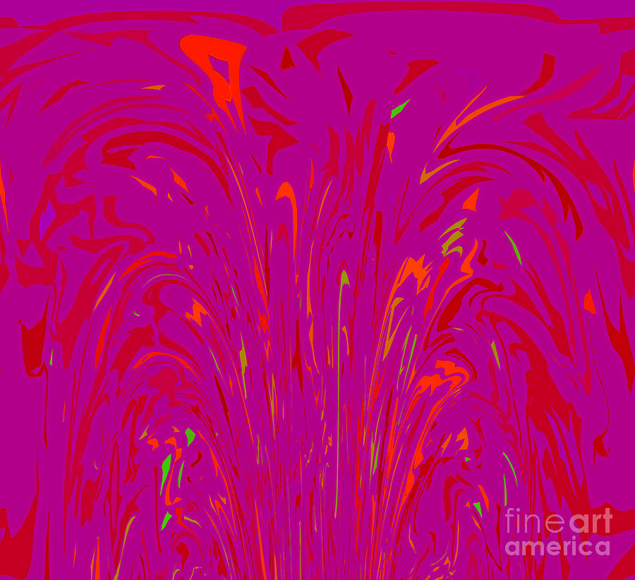 Abstract Digital Art - Wild 3D Abstract Pink Purple Orange Neon Pattern Design by Minding My  Visions by Adri and Ray