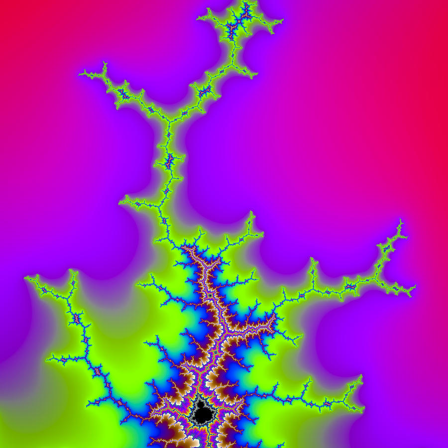 Wild And Crazy Fractal Art With Screaming Colors Digital Art