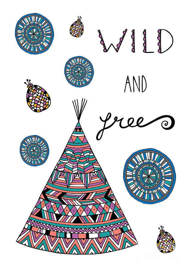 Pattern Digital Art - Wild And Free by MGL Meiklejohn Graphics Licensing