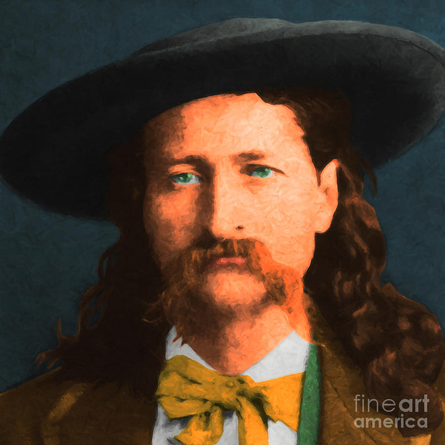Vintage Photograph - Wild Bill Hickok 20130518 square by Wingsdomain Art and Photography