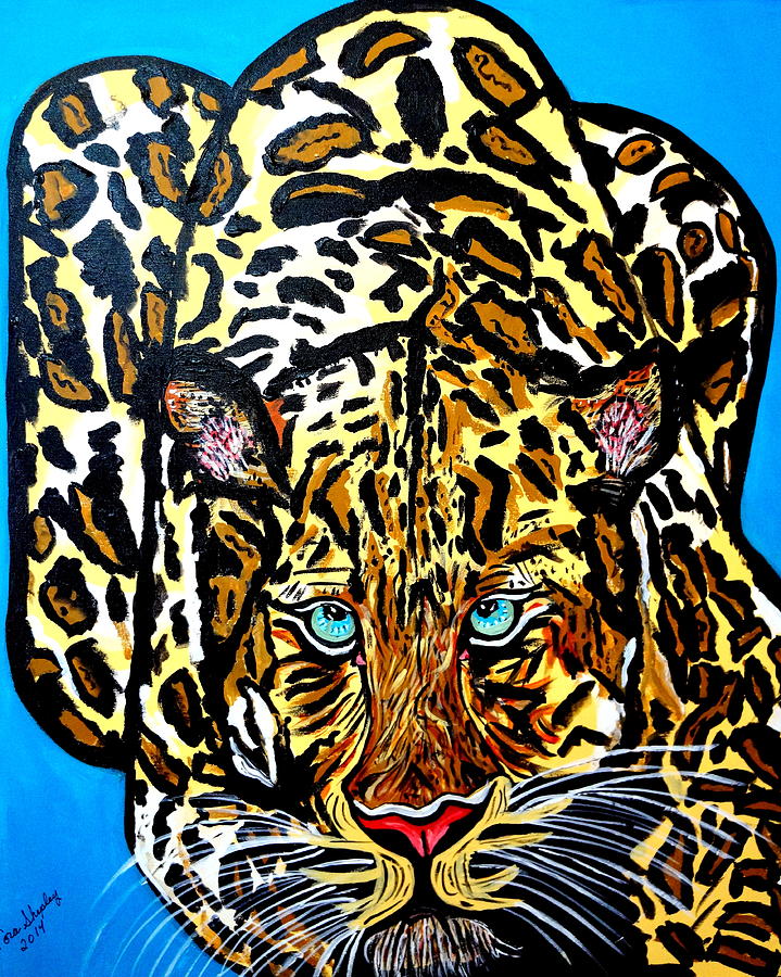Wild Cat Painting by Nora Shepley