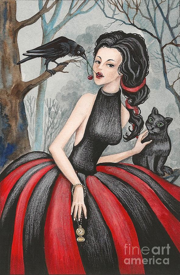 Halloween Painting - Wild Cherry by Margaryta Yermolayeva