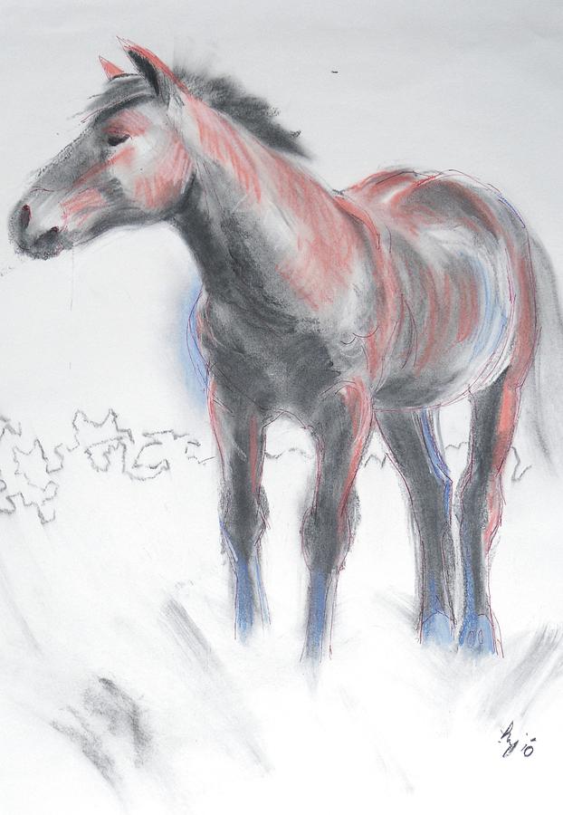 Wild Dartmoor Horse Painting by Mike Jory - Fine Art America