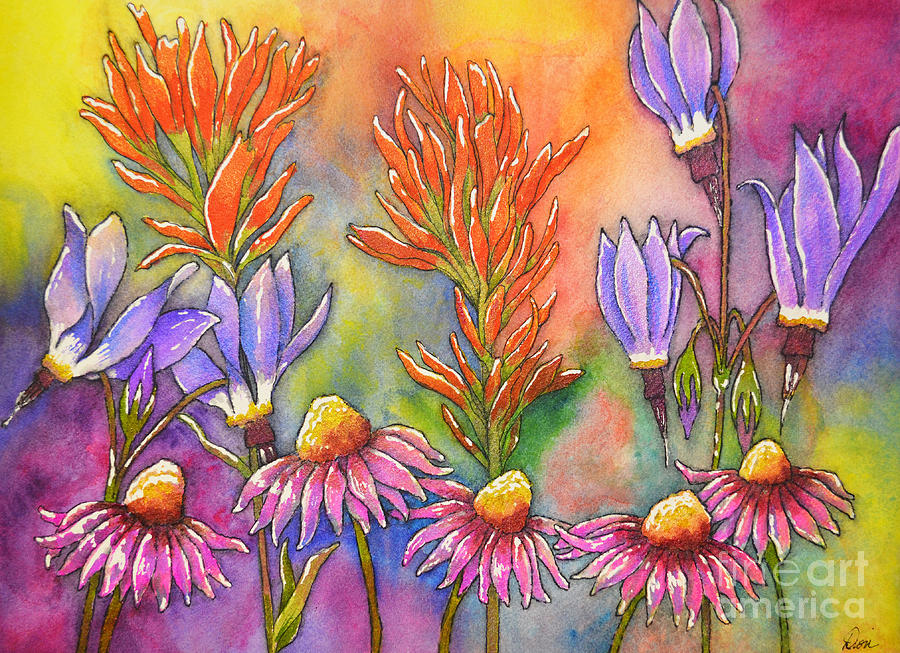Spring Painting - Wild Flower Memories by Dion Dior