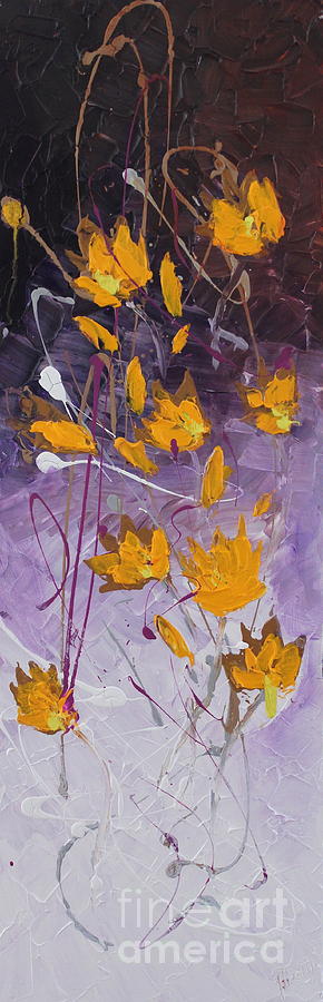 Wild Flowers 1 Painting by Preethi Mathialagan