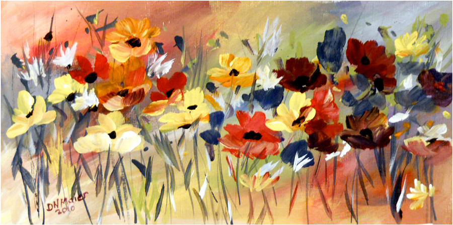 Wild Flowers Painting by Dorothy Maier