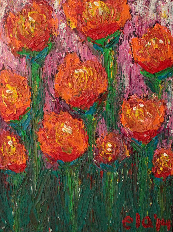Wild Flowers in Bloom Painting by Ela Jane Jamosmos
