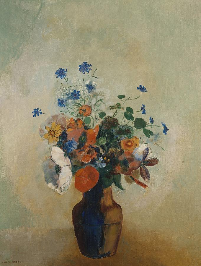 Still Life Painting - Wild Flowers by Odilon Redon