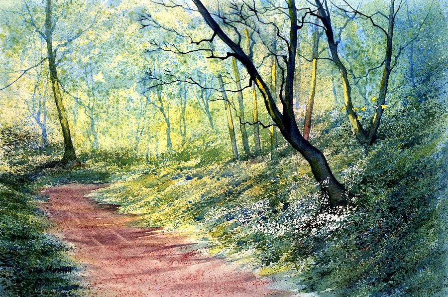 Wild Garlic in Sewerby Woods Painting by Glenn Marshall
