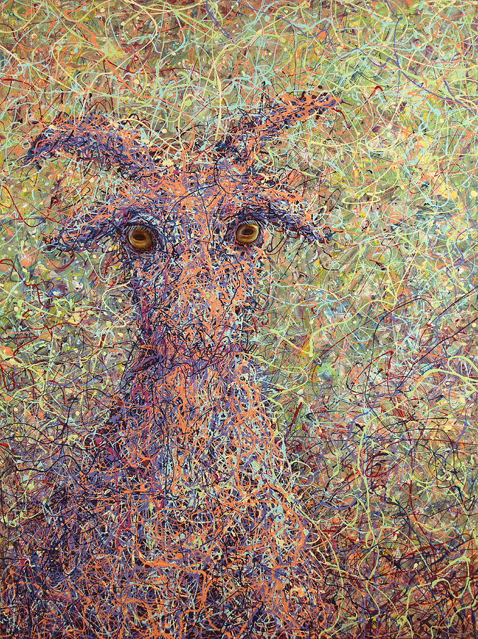 Goat Painting - Wild Goat by James W Johnson Goat Painting - Wild Goat by James W Johnson