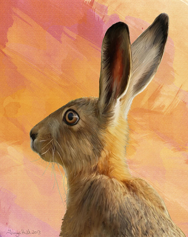 Wildlife Painting - Wild Hare by Tanya Hall