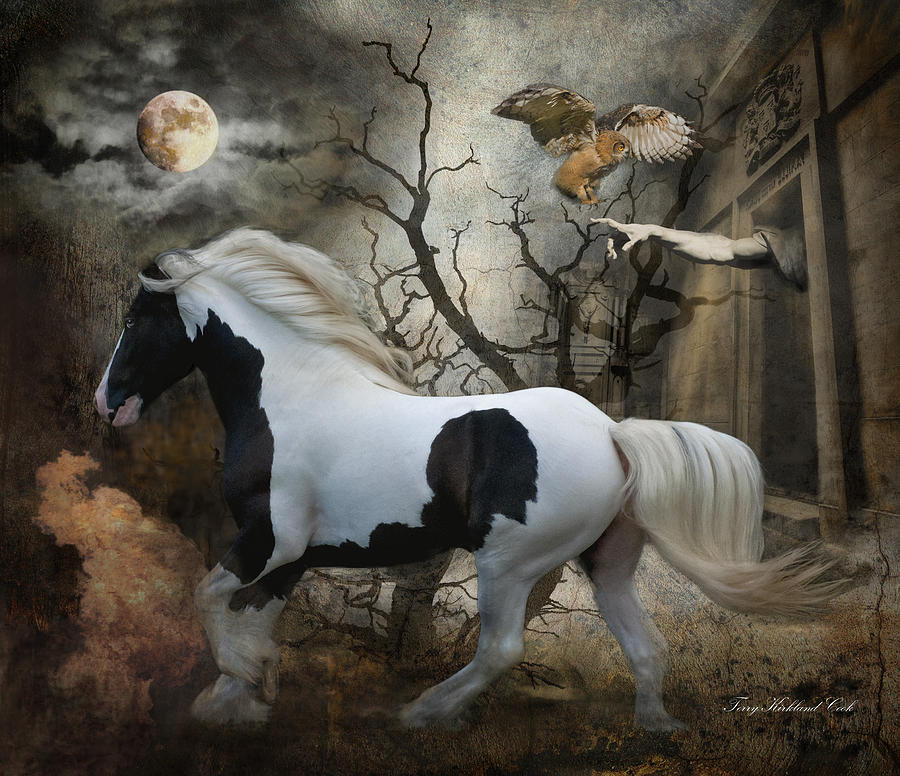 Wild Horse of the Apocalypse Digital Art by Terry Kirkland Cook
