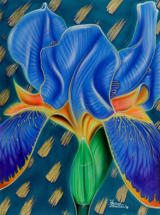 Wild Iris Painting by Sam Davis Johnson