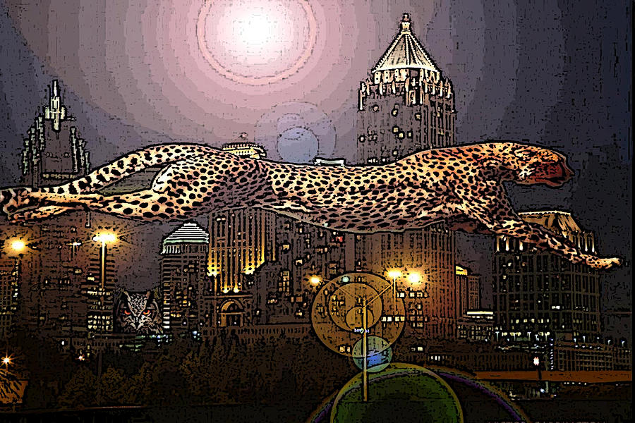 Atlanta Digital Art - Wild Nights Atlanta by Victor Carrington